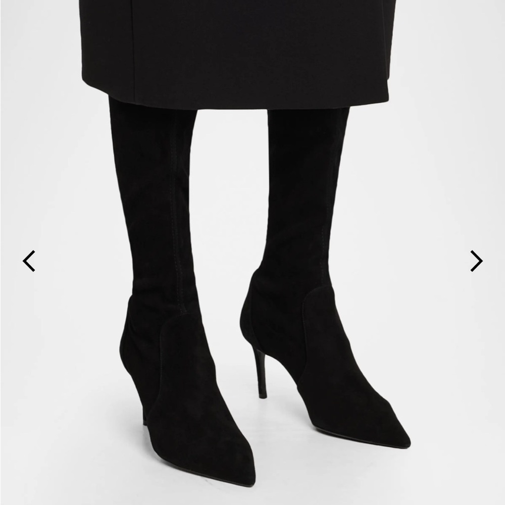 Stuart Weizman Black Suede Benefit Boots